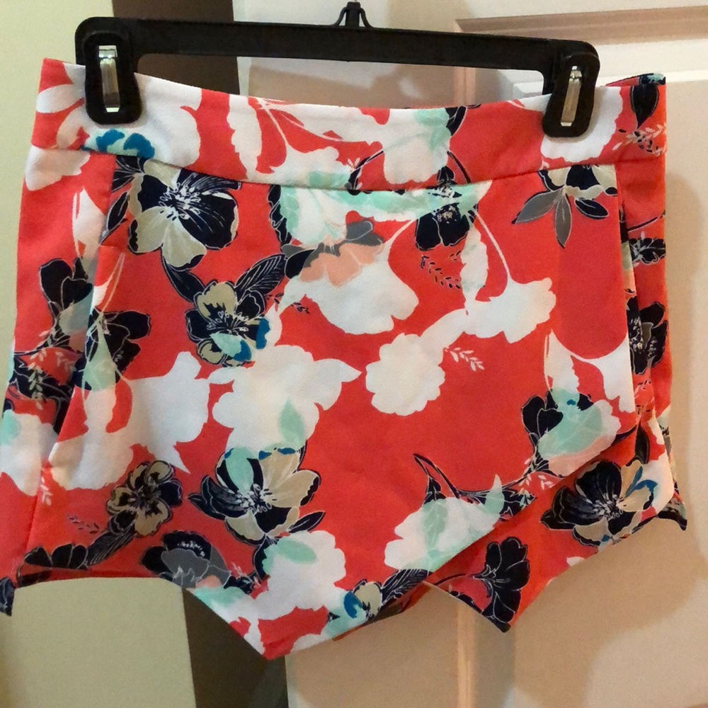 Floral Aqua skort